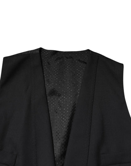 Dolce & Gabbana Black Single Breasted Formal 3 Piece Suit