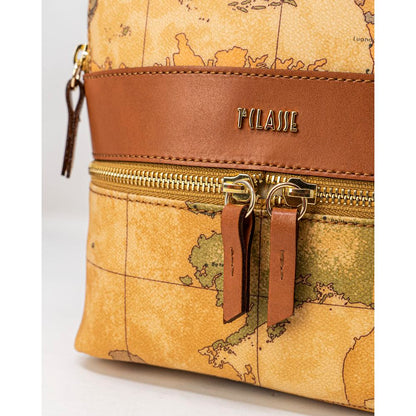 Alviero Martini Prima Classe Beige Leather Backpack