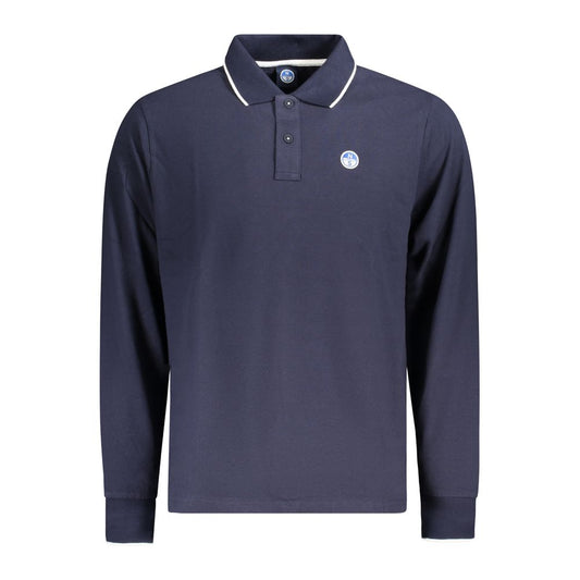 North Sails Blue Cotton Men Polo Shirt