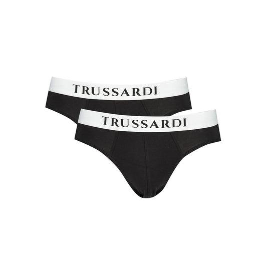 Trussardi Black Cotton Men Underwear Pack