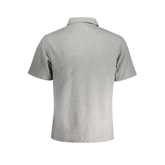 La Martina Gray Cotton Men Polo Shirt