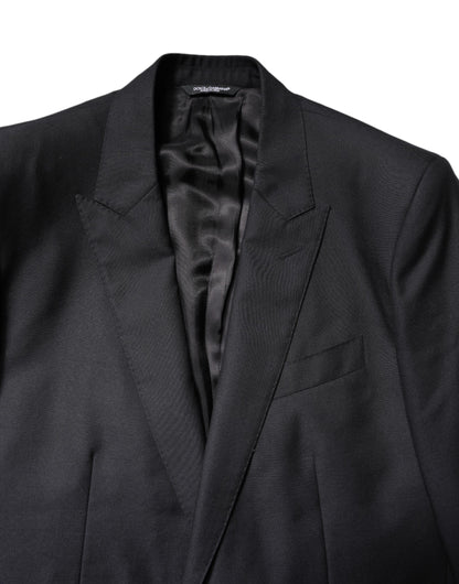 Dolce & Gabbana Black MARTINI Wool Formal 3 Piece Suit