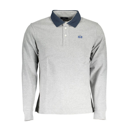 La Martina Brown Cotton Men Polo Shirt