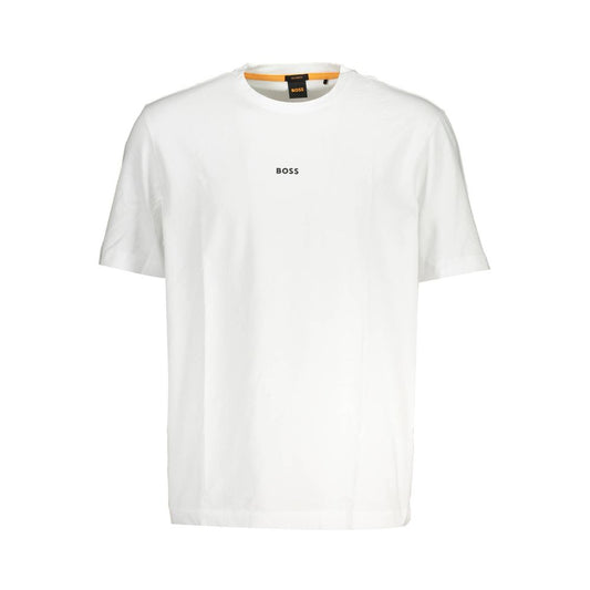 Hugo Boss White Cotton Men TShirt