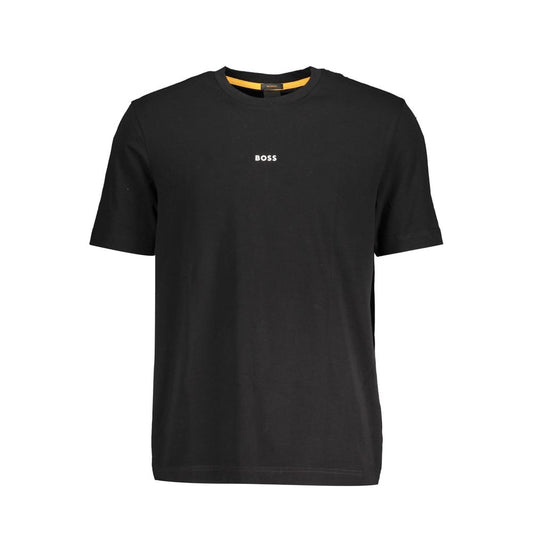 Hugo Boss Black Cotton Men T-Shirt
