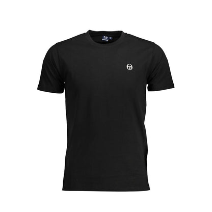 Sergio Tacchini Black Cotton Men T-Shirt