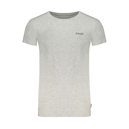 Gaudi Gray Cotton Men T-Shirt