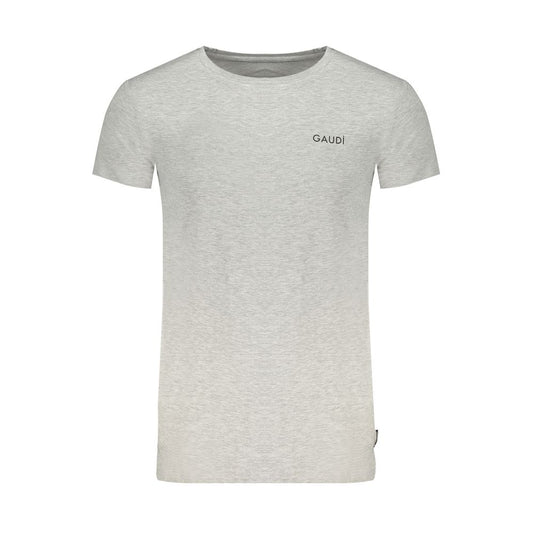 Gaudi Gray Cotton Men T-Shirt