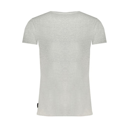 Gaudi Gray Cotton Men T-Shirt
