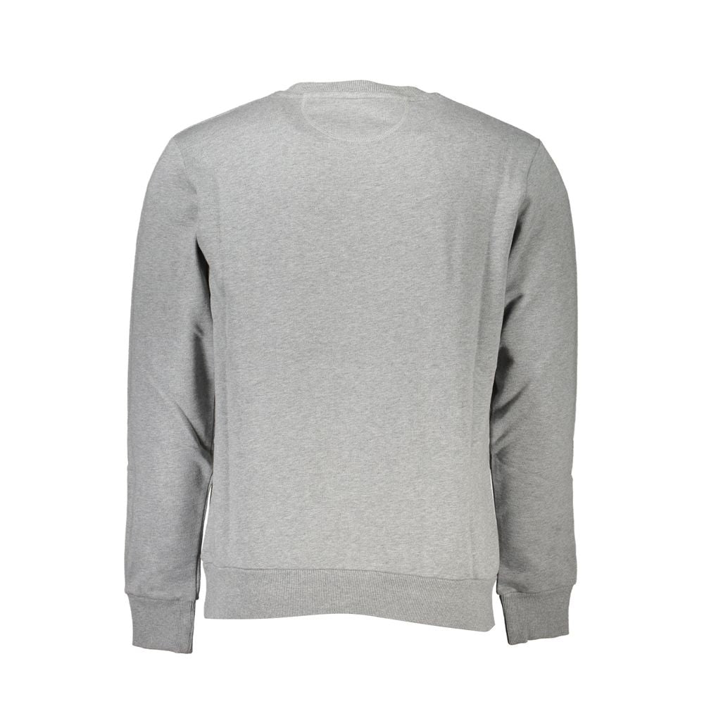 La Martina Gray Cotton Men Sweater