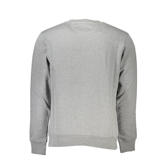 La Martina Gray Cotton Men Sweater