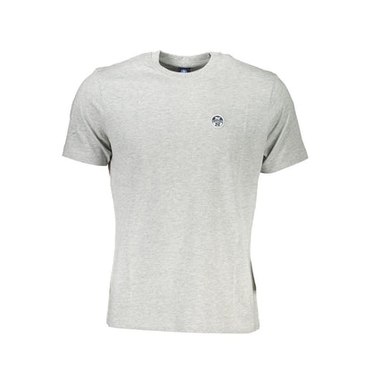 North Sails Gray Cotton Men T-Shirt