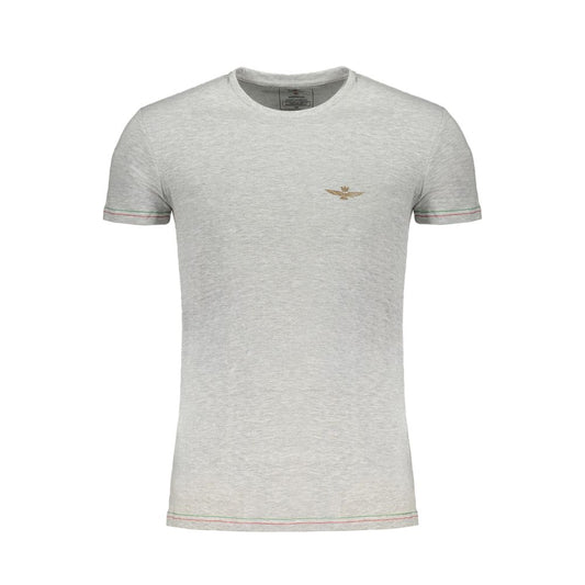 Aeronautica Militare Gray Cotton Men T-Shirt