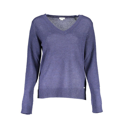 U.S. POLO ASSN. Blue Acrylic Women Sweater