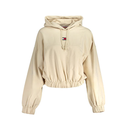 Tommy Hilfiger Beige Cotton Women Sweater Hoodie