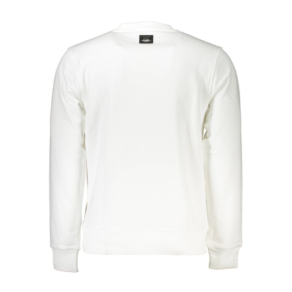 Cavalli Class White Cotton Men Sweater