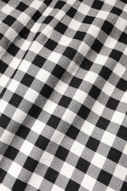 Dolce & Gabbana White Black Checkered Sleeveless Sheath Dress