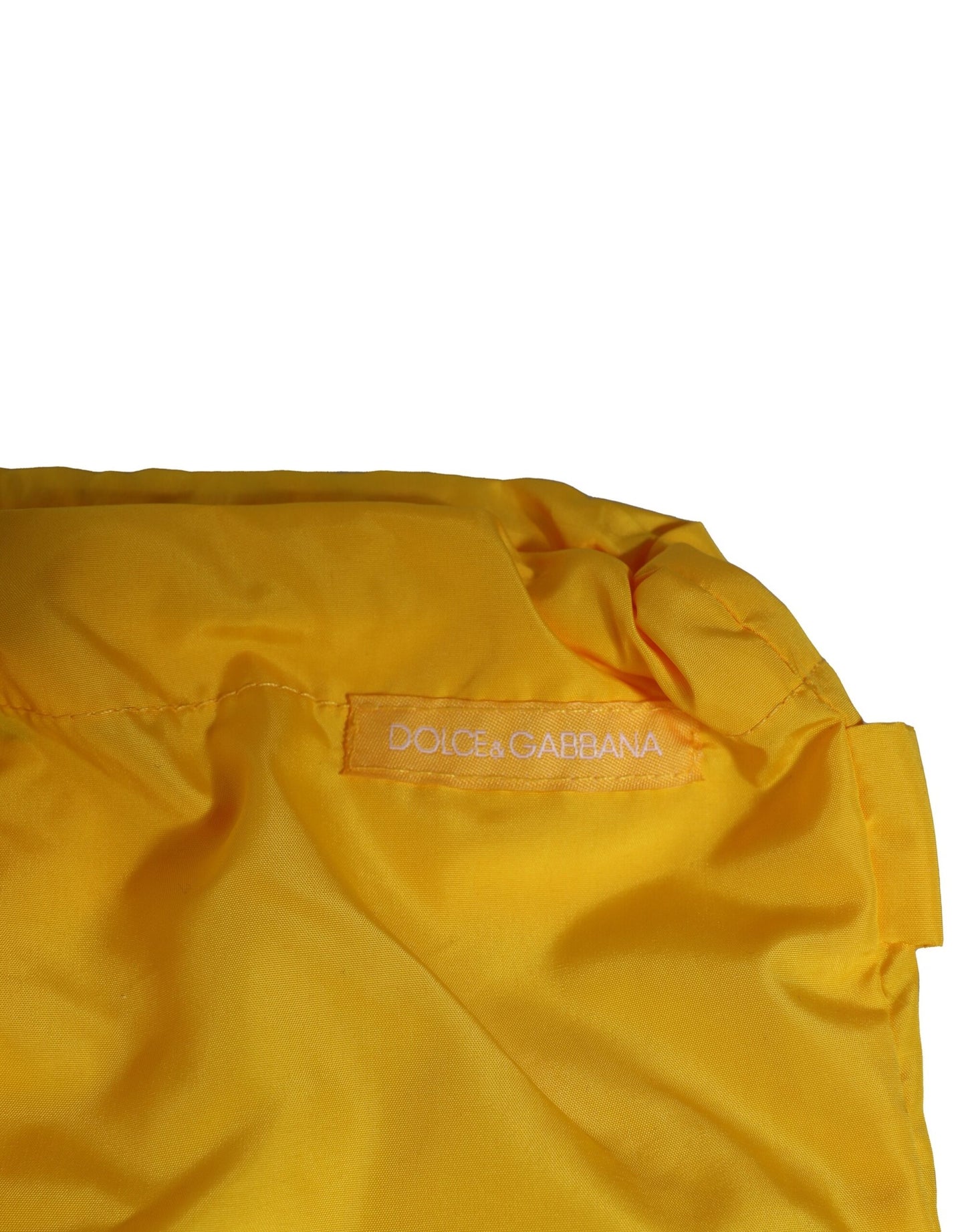 Dolce & Gabbana Yellow Waistband Logo Beachwear Brief Swimwear