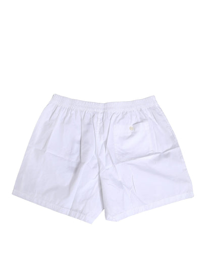 Dolce & Gabbana White Cotton Regular Boxer Shorts Underwear