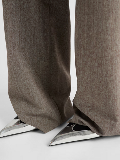 Prada Black Satin And Metallic Silver Leather Pumps