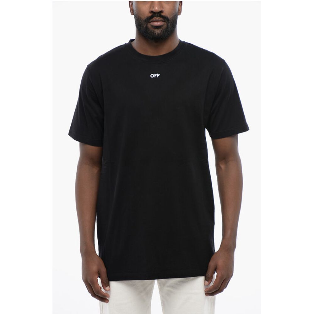 Off-White Black Cotton ARROW Crew-neck T-shirt