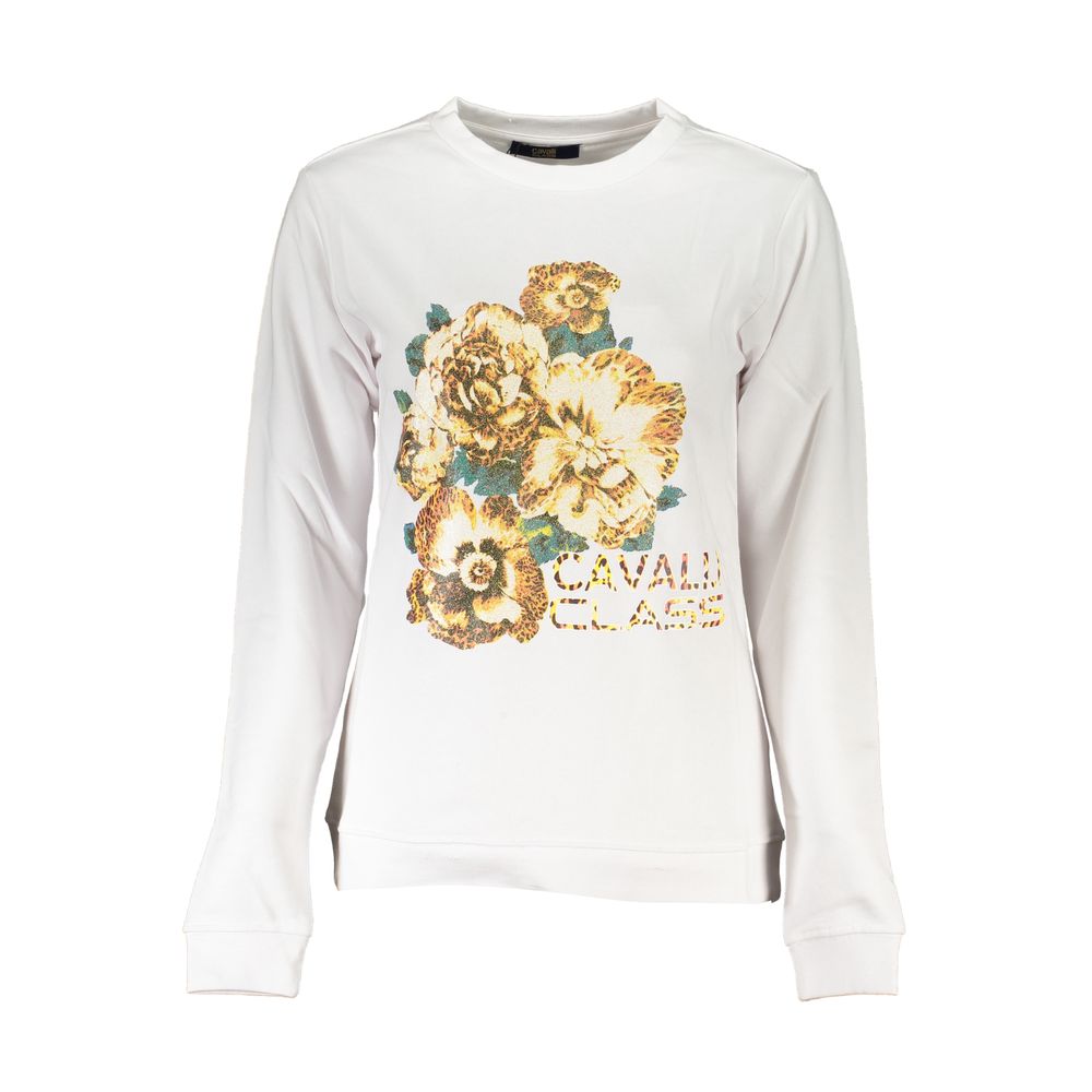 Cavalli Class White Cotton Women Sweater