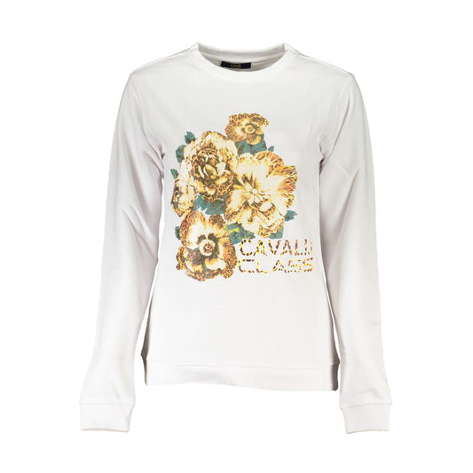 Cavalli Class White Cotton Women Sweater