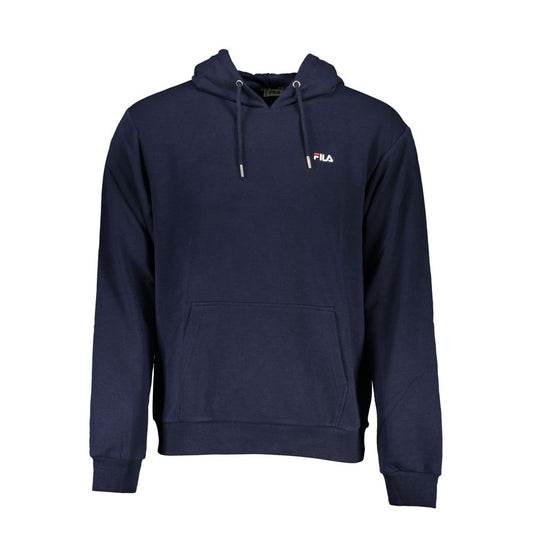 Fila Blue Cotton Men Sweater with Hood