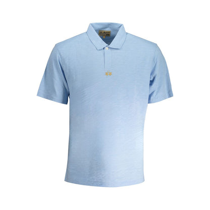 La Martina Light Blue Cotton Men Polo Shirt