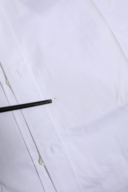 Dolce & Gabbana White Cotton GOLD Long Sleeves Formal Shirt