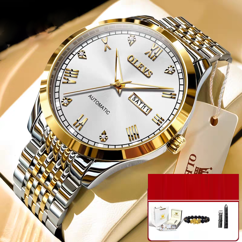 Reloj para hombre, automático, de cuerda simple, resistente al agua