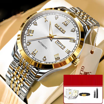 Reloj para hombre, automático, de cuerda simple, resistente al agua