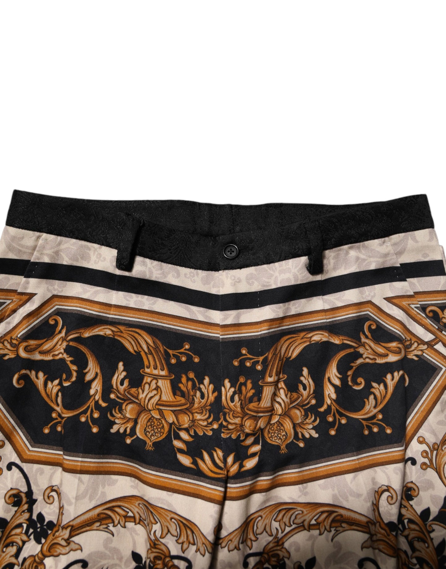Dolce & Gabbana Multicolor Floral Print Dress Pants
