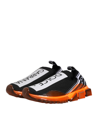 Dolce & Gabbana Black White Slip On Sorrento Sneakers Shoes