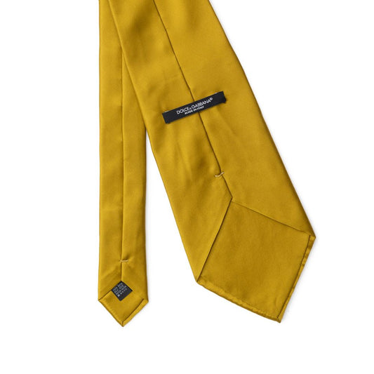 Dolce & Gabbana Yellow Silk Ty