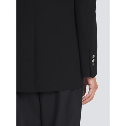 Balmain Black Viscose Women Blazer
