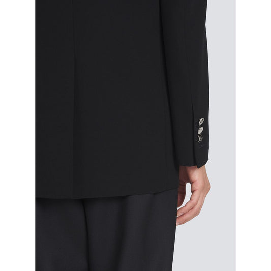 Balmain Black Viscose Women Blazer