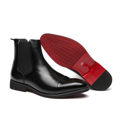 Pointed toe men´s boots high top leather