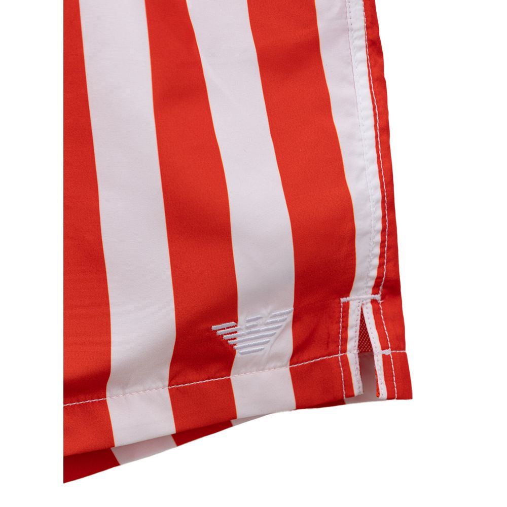 Emporio Armani Red Polyester Swim Short