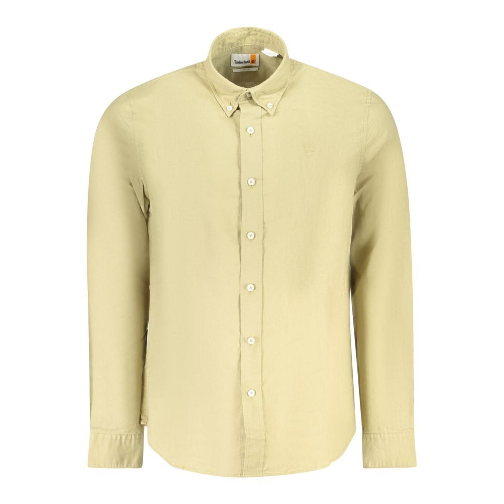 Timberland Beige Cotton Men Shirt