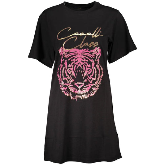 Cavalli Class Black Cotton Women T-Shirt