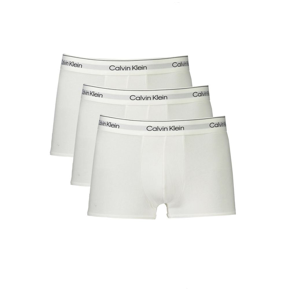 Calvin Klein White Cotton Men Boxer