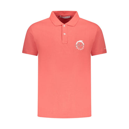 Trussardi Pink Cotton Men Polo Shirt
