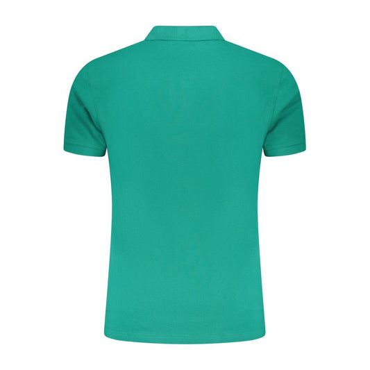 Cavalli Class Green Cotton Men Polo Shirt