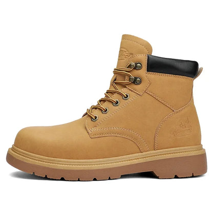 Botas de seguridad para el trabajo, calzado de seguridad clásico para motociclistas, calzado de tobillo, moda, antideslizante