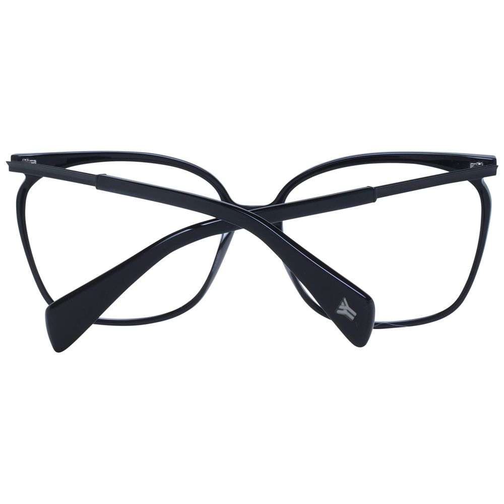 Yohji Yamamoto Black Unisex Glasses Frame