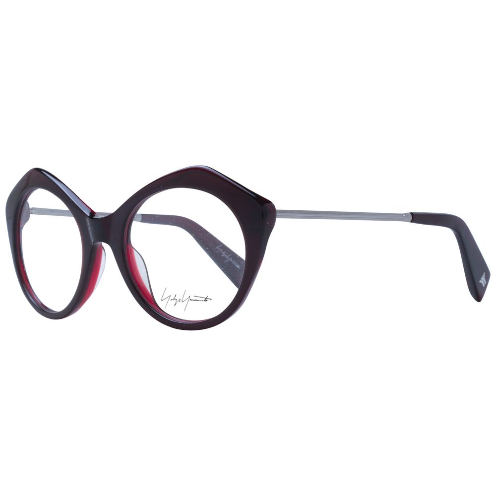 Yohji Yamamoto Burgundy Unisex Glasses Frame