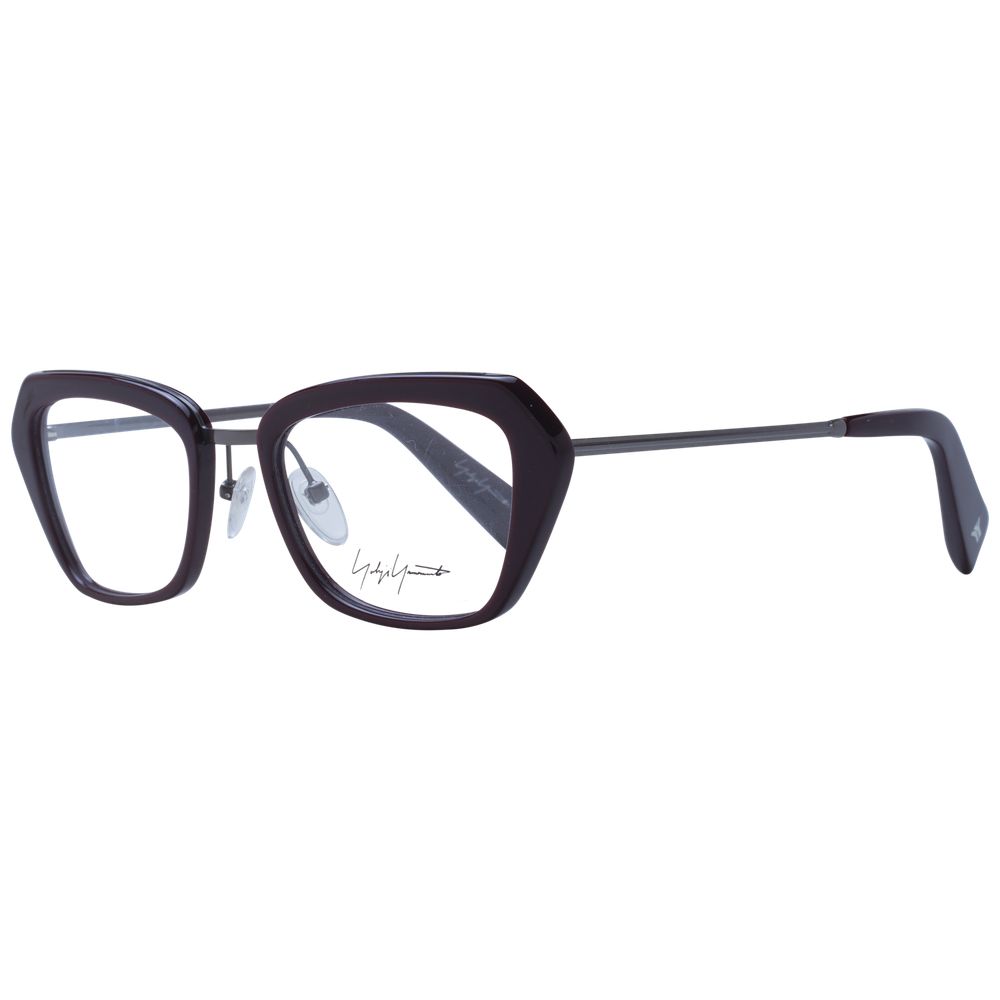 Yohji Yamamoto Burgundy Unisex Glasses Frame