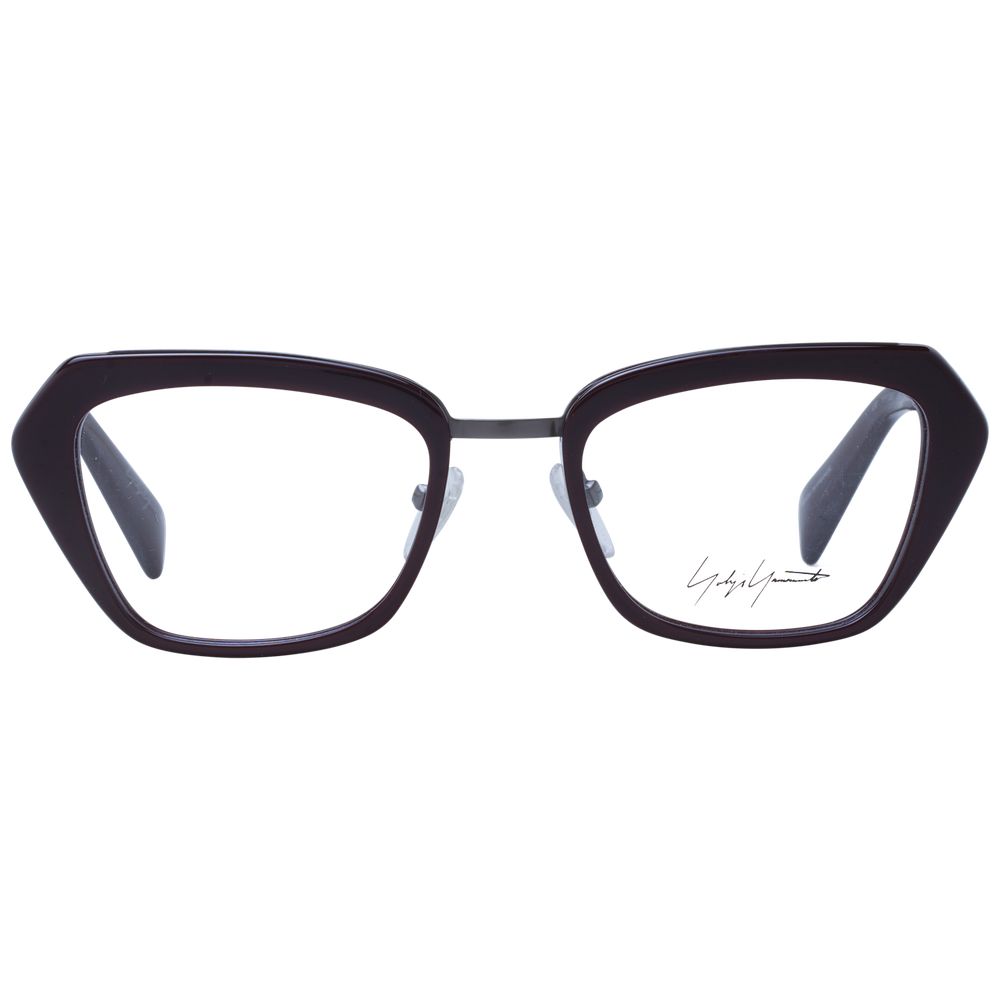 Yohji Yamamoto Burgundy Unisex Glasses Frame