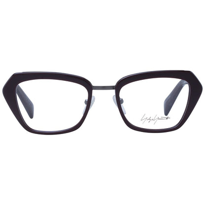 Yohji Yamamoto Burgundy Unisex Glasses Frame